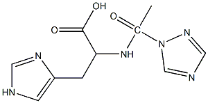 3-(1H-imidazol-4-yl)-2-[1-(1H-1,2,4-triazol-1-yl)acetamido]propanoic acid Structure