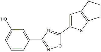 3-(5-{4H,5H,6H-cyclopenta[b]thiophen-2-yl}-1,2,4-oxadiazol-3-yl)phenol Structure
