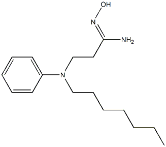 3-[heptyl(phenyl)amino]-N'-hydroxypropanimidamide Structure