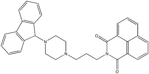 2-{3-[4-(9H-fluoren-9-yl)-1-piperazinyl]propyl}-1H-benzo[de]isoquinoline-1,3(2H)-dione Structure