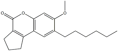 8-hexyl-7-methoxy-2,3-dihydrocyclopenta[c]chromen-4(1H)-one Structure