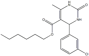 hexyl 4-(3-chlorophenyl)-6-methyl-2-oxo-1,2,3,4-tetrahydro-5-pyrimidinecarboxylate Structure