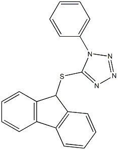 5-(9H-fluoren-9-ylsulfanyl)-1-phenyl-1H-tetraazole Structure