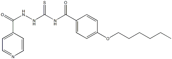 4-(hexyloxy)-N-[(2-isonicotinoylhydrazino)carbothioyl]benzamide 结构式