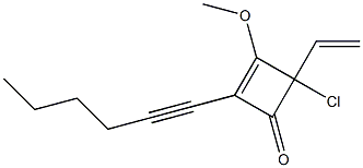 2-(1-Hexynyl)-4-vinyl-4-chloro-3-methoxycyclobuta-2-en-1-one