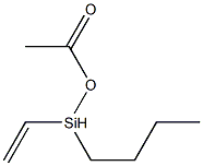 Acetic acid (ethenylbutylsilyl) ester Structure