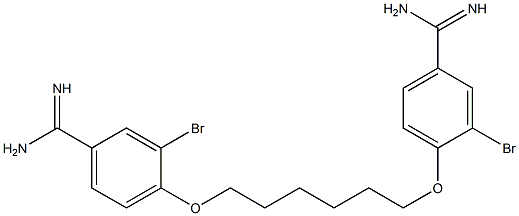 4,4'-(1,6-Hexanediylbisoxy)bis(3-bromobenzenecarboxamidine) Structure