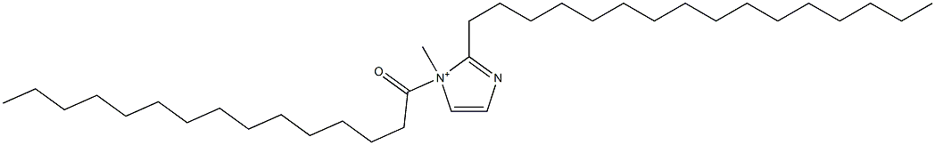 2-Hexadecyl-1-methyl-1-pentadecanoyl-1H-imidazol-1-ium 结构式