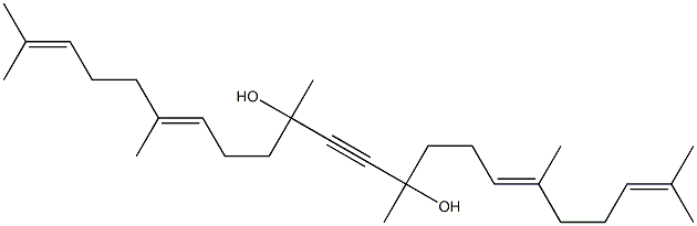 2,6,10,13,17,21-Hexamethyl-2,6,16,20-docosatetren-11-yne-10,13-diol Structure