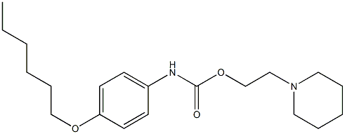 [4-(Hexyloxy)phenyl]carbamic acid 2-piperidinoethyl ester 结构式