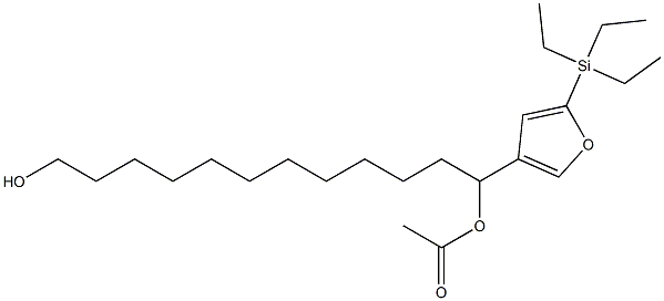 Acetic acid 1-[5-(triethylsilyl)-3-furyl]-12-hydroxydodecyl ester Structure