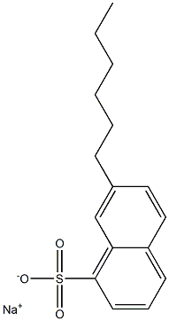 7-Hexyl-1-naphthalenesulfonic acid sodium salt Structure