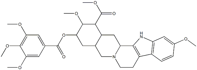 1,2,3,4,4a,5,7,8,13,13b,14,14a-Dodecahydro-2,11-dimethoxy-3-(3,4,5-trimethoxybenzoyloxy)benz[g]indolo[2,3-a]quinolizine-1-carboxylic acid methyl ester