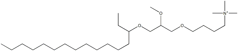 4-(3-Hexadecyloxy-2-methoxypropyloxy)-N,N,N-trimethylbutan-1-aminium 结构式