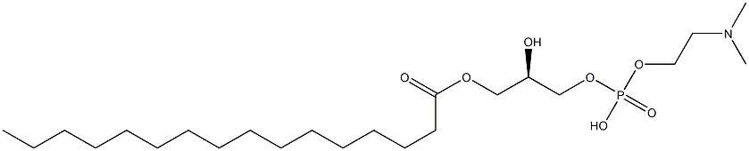 Hexadecanoic acid (R)-3-[[[2-(dimethylamino)ethoxy](hydroxy)phosphinyl]oxy]-2-hydroxypropyl ester Structure