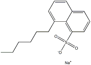 8-Hexyl-1-naphthalenesulfonic acid sodium salt Structure