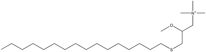 3-Hexadecylthio-2-methoxy-N,N,N-trimethyl-1-propanaminium Structure