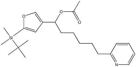 Acetic acid 1-[5-(tert-butyldimethylsilyl)-3-furyl]-6-(2-pyridyl)hexyl ester|