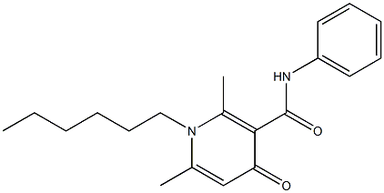 1-Hexyl-1,4-dihydro-2,6-dimethyl-N-phenyl-4-oxopyridine-3-carboxamide Structure