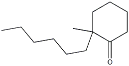 2-Hexyl-2-methylcyclohexan-1-one Structure