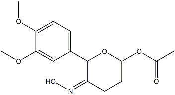Acetic acid [5-(hydroxyimino)-6-(3,4-dimethoxyphenyl)tetrahydro-2H-pyran]-2-yl ester