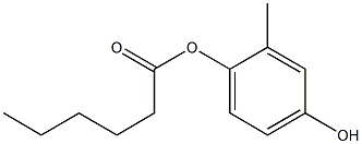 Hexanoic acid 4-hydroxy-2-methylphenyl ester 结构式