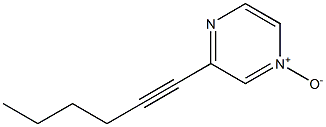 3-(1-Hexynyl)-1-pyrazinium-1-olate Structure