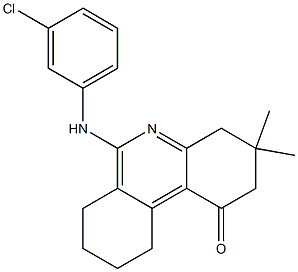 3,4,7,8,9,10-Hexahydro-6-(3-chlorophenylamino)-3,3-dimethylbenzo[c]quinolin-1(2H)-one Structure