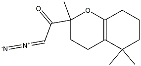 3,4,5,6,7,8-Hexahydro-2,5,5-trimethyl-2-(diazomethylcarbonyl)-2H-1-benzopyran Structure