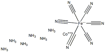 Hexamminecobalt(III) hexacyanoferrate(III) 结构式