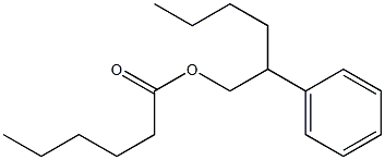Hexanoic acid 2-phenylhexyl ester Structure
