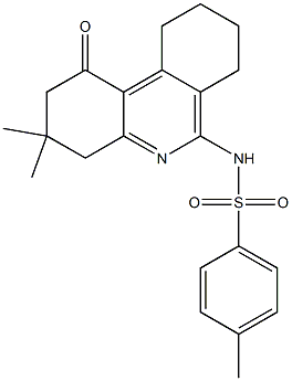 3,4,7,8,9,10-Hexahydro-6-(tosylamino)-3,3-dimethylbenzo[c]quinolin-1(2H)-one Structure