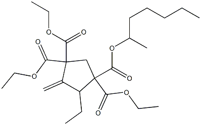 2-Heptyl-3-methylenecyclopentane-1,1,4,4-tetracarboxylic acid tetraethyl ester|