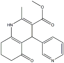 1,4,5,6,7,8-Hexahydro-2-methyl-4-(3-pyridinyl)-5-oxoquinoline-3-carboxylic acid methyl ester Structure