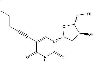 5-(1-Hexynyl)-2'-deoxyuridine Structure