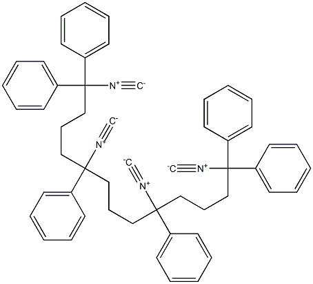 (1,1,5,9,13,13-Hexaphenyltridecane-1,5,9,13-tetryl)tetraisocyanide Structure