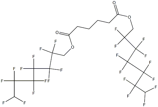 Hexanedioic acid bis(2,2,3,3,4,4,5,5,6,6,7,7-dodecafluoroheptyl) ester Structure