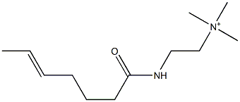 2-(5-Heptenoylamino)-N,N,N-trimethylethanaminium Structure