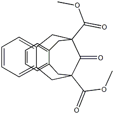 5,6,7,12,13,14-Hexahydro-15-oxo-6,13-methanodibenzo[a,f]cyclodecene-6,13-dicarboxylic acid dimethyl ester Structure