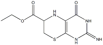 1,2,3,4,6,7-Hexahydro-2-imino-4-oxo-5H-pyrimido[4,5-b][1,4]thiazine-6-carboxylic acid ethyl ester Structure