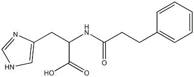 3-(1H-imidazol-4-yl)-2-[(3-phenylpropanoyl)amino]propanoic acid Structure