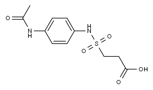 3-[(4-acetamidophenyl)sulfamoyl]propanoic acid Structure