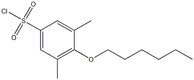 4-(hexyloxy)-3,5-dimethylbenzene-1-sulfonyl chloride|