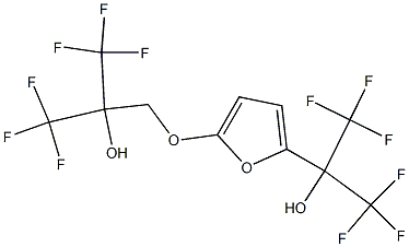 1,1,1,3,3,3-hexafluoro-2-[({5-[2,2,2-trifluoro-1-hydroxy-1-(trifluoromethyl)ethyl]-2-furyl}oxy)methyl]-2-propanol 结构式