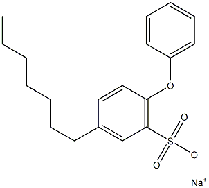 3-Heptyl-6-phenoxybenzenesulfonic acid sodium salt Structure