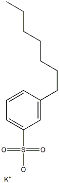 3-Heptylbenzenesulfonic acid potassium salt Structure