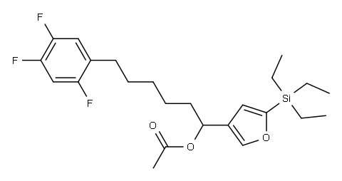 Acetic acid 1-[5-(triethylsilyl)-3-furyl]-6-(2,4,5-trifluorophenyl)hexyl ester