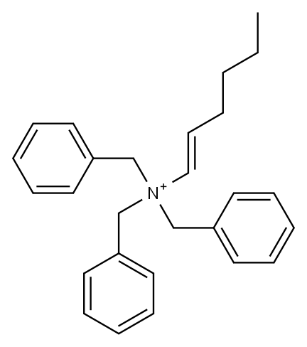 (1-Hexenyl)tribenzylaminium Structure