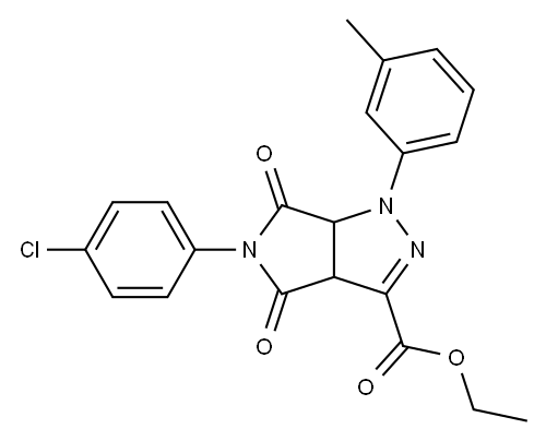 1,3a,4,5,6,6a-Hexahydro-4,6-dioxo-5-(4-chlorophenyl)-1-(3-methylphenyl)pyrrolo[3,4-c]pyrazole-3-carboxylic acid ethyl ester|