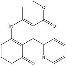 1,4,5,6,7,8-Hexahydro-2-methyl-4-(2-pyridinyl)-5-oxoquinoline-3-carboxylic acid methyl ester Structure